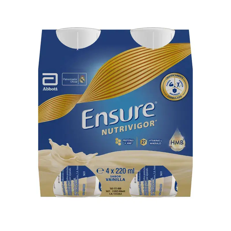 Ensure Nutrivigor Vanille-Milchshake Erwachsene, 4 Flaschen x 220 ml