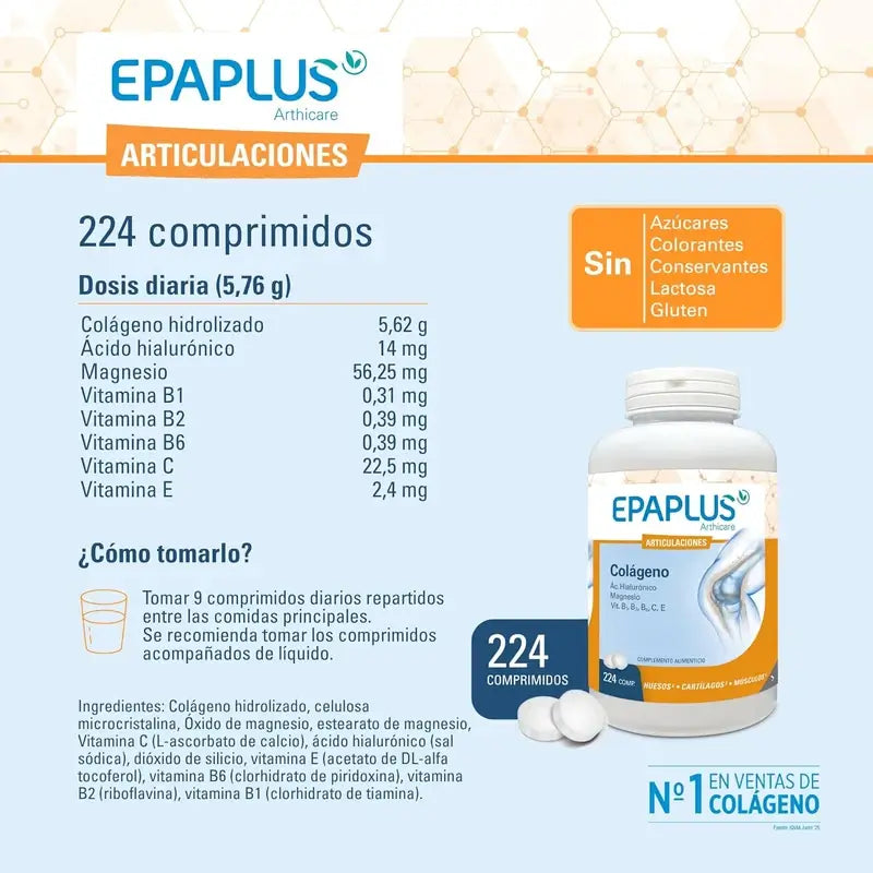 Epaplus Arthicare Collagen Antiox Magnesium + Hyaluronsäure , 224 Tabletten