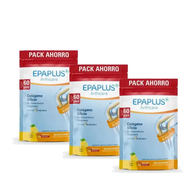 Epaplus Arthicare Kollagen mit Zitronengeschmack, 60 Tage, 668,5 g, 3er-Pack