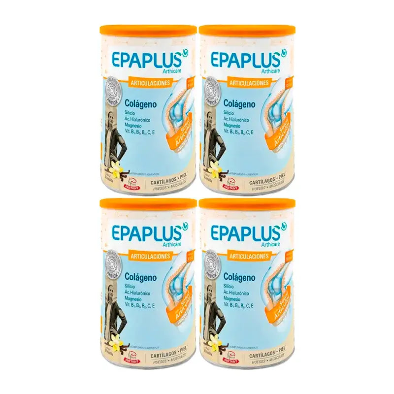 Epaplus Arthicare Kollagen Vanille-Geschmack, Packung 4 x 328 Gramm