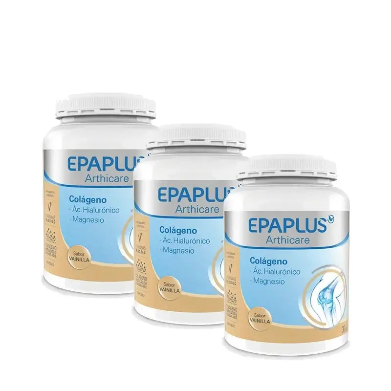 Epaplus Arthicare Kollagen mit Vanillegeschmack, siliziumfrei, 30 Tage, 325 g, 3er-Pack