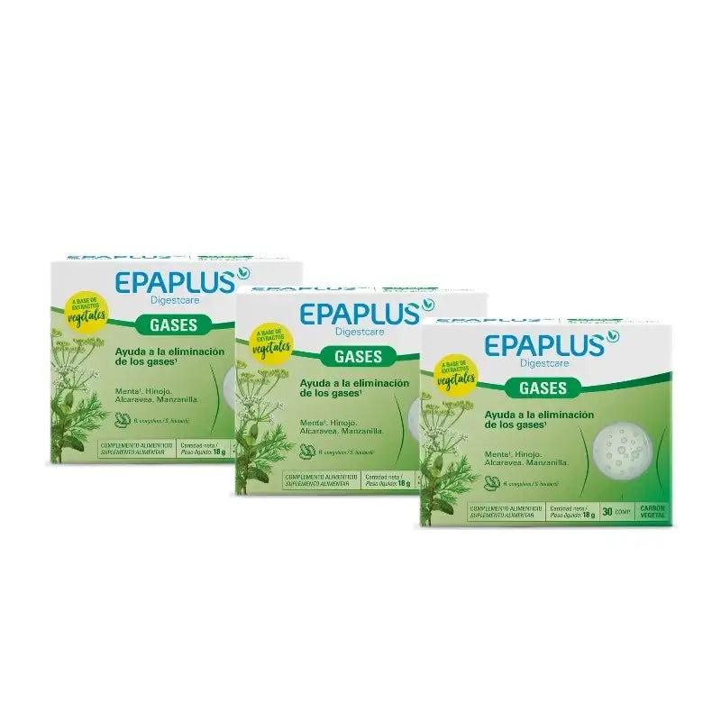 Epaplus Digestcare Gases, 30 Tabletten, 3er-Pack