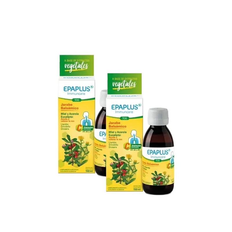 Epaplus Immuncare Hustensaft für Erwachsene, Zitronengeschmack, 150 ml, 2er-Pack