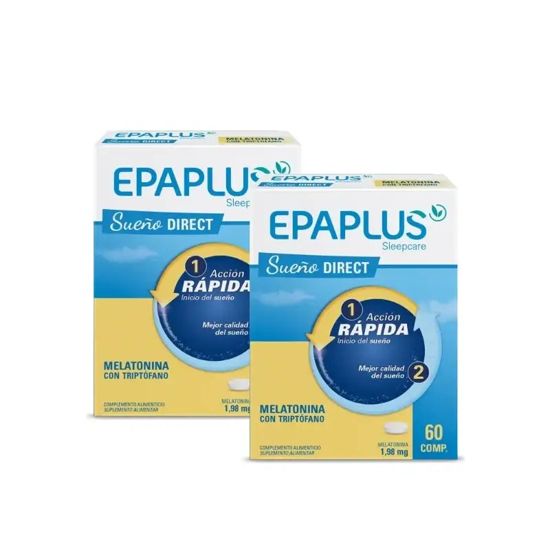 Epaplus Sleepcare Melatonin Direct mit Tryptophan Plus, 60 Tabletten, 2er-Pack