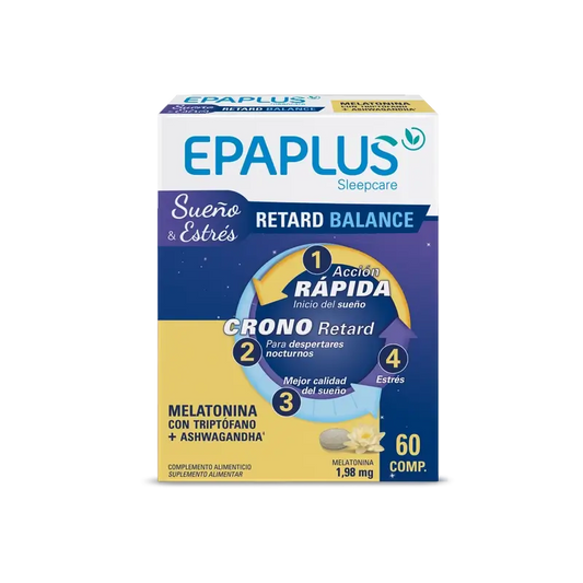 Epaplus Sleepcare Melatonin Retard Balance mit Tryptophan, 30 Gramm, 60 Tabletten