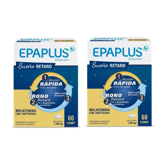 Epaplus Sleepcare Melatonin Retard mit Tryptophan Packung 2 x 60 Tabletten
