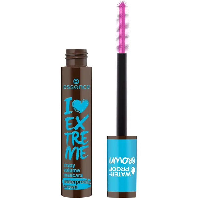 Essence I Love Extreme Crazy Volume Wasserfeste braune Wimperntusche 01, 12 ml