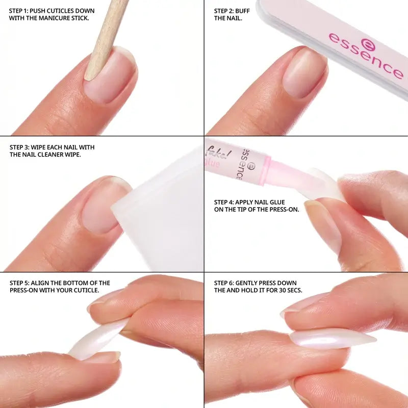 Essence Maniküre Set mit falschen Nägeln What The Fake! Press-On Nägel 01 , 28 Stück