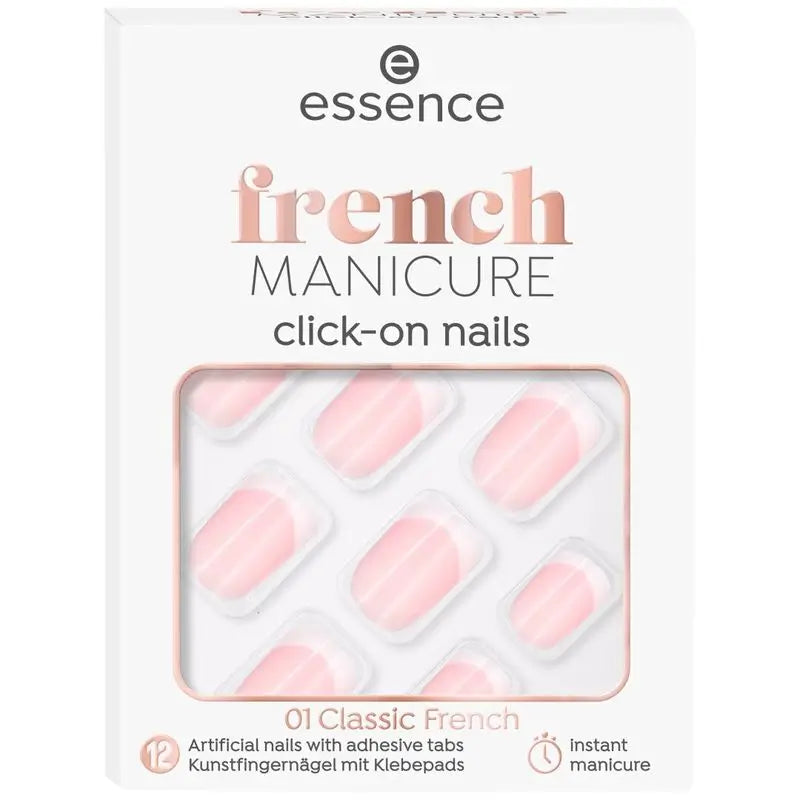 Essence Künstliche Nägel Click-On French Manicure 01, 12 Stück