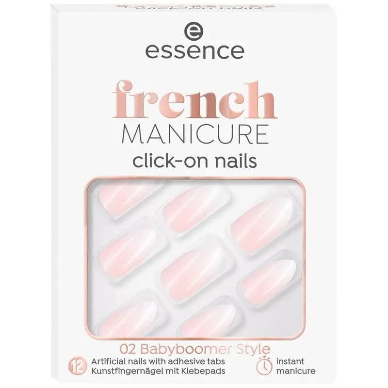 Essence Künstliche Nägel Click-On French Manicure 02, 12 Stück