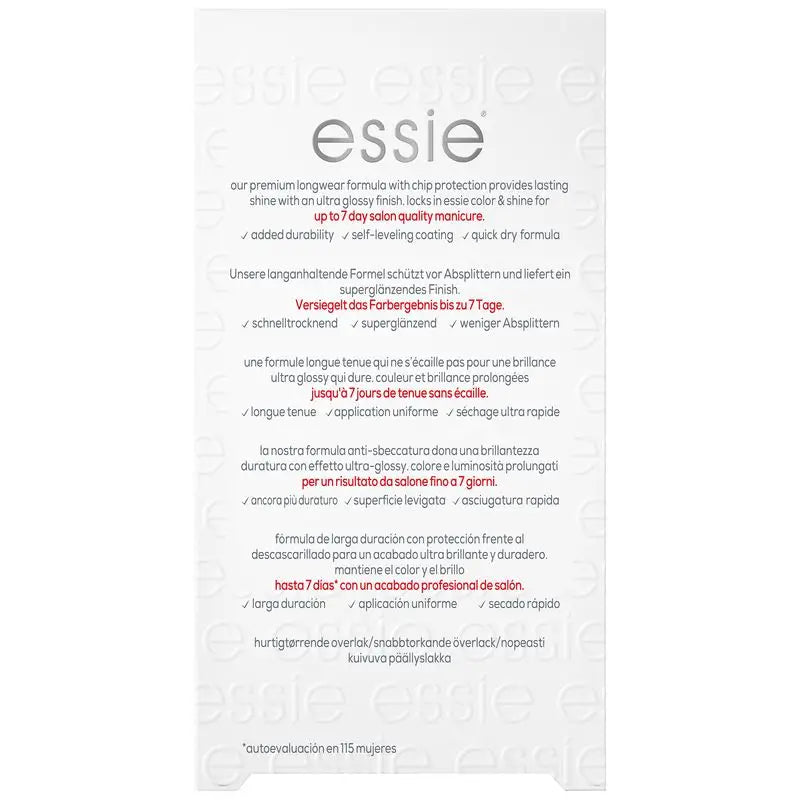 Essie Stay Longer Nail Top Coat, lang anhaltend bis zu 7 Tage, schnell trocknend