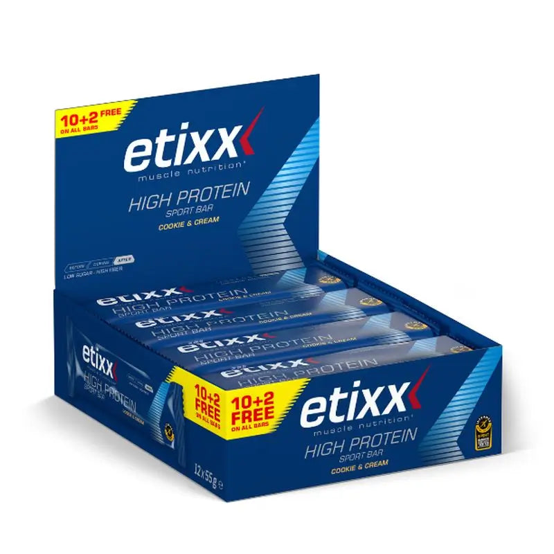 Etixx Protein-Riegel mit hohem Proteingehalt Keks&Sahne 12X55G