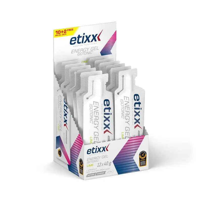 Etixx Isotonic Energy Gel Limettengeschmack 12Ud.