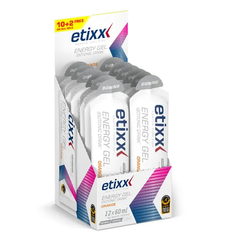 Etixx Isotonic Energy Gel Orangengeschmack 12Ud.