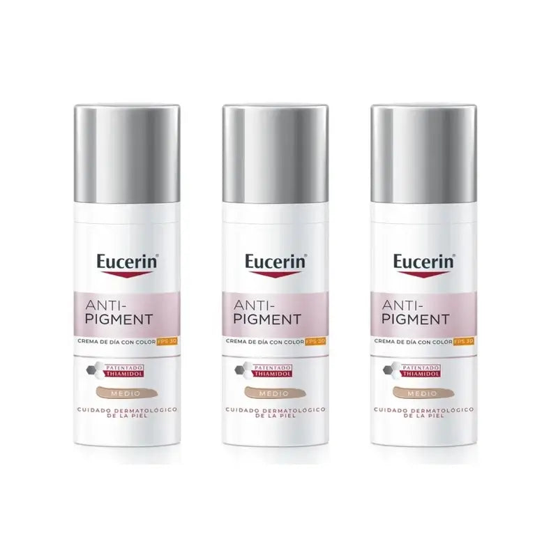 Eucerin Anti-Pigment Sonnenschutz Tagescreme Spf30 mit Farbe, 3X50Ml