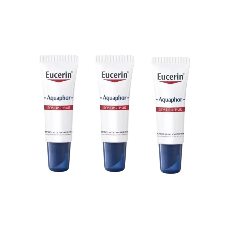 Eucerin Aquaphor Sos Regenerierende Lippenpflege, 3X10 Ml