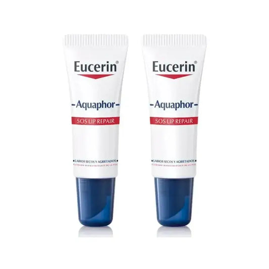 Eucerin Aquaphor Sos Regenerating Lip Care, Pack 2 x 10 ml