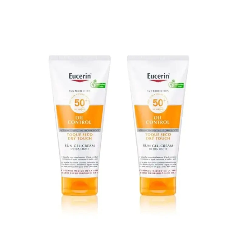 Eucerin Duplo Sun Gel Creme Dry Touch Sensitive Protect Spf 50+, 2 x 200 Ml
