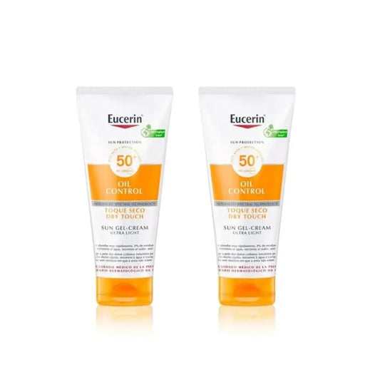 Eucerin Duplo Sun Gel Creme Dry Touch Sensitive Protect Spf 50+, 2 x 200 Ml