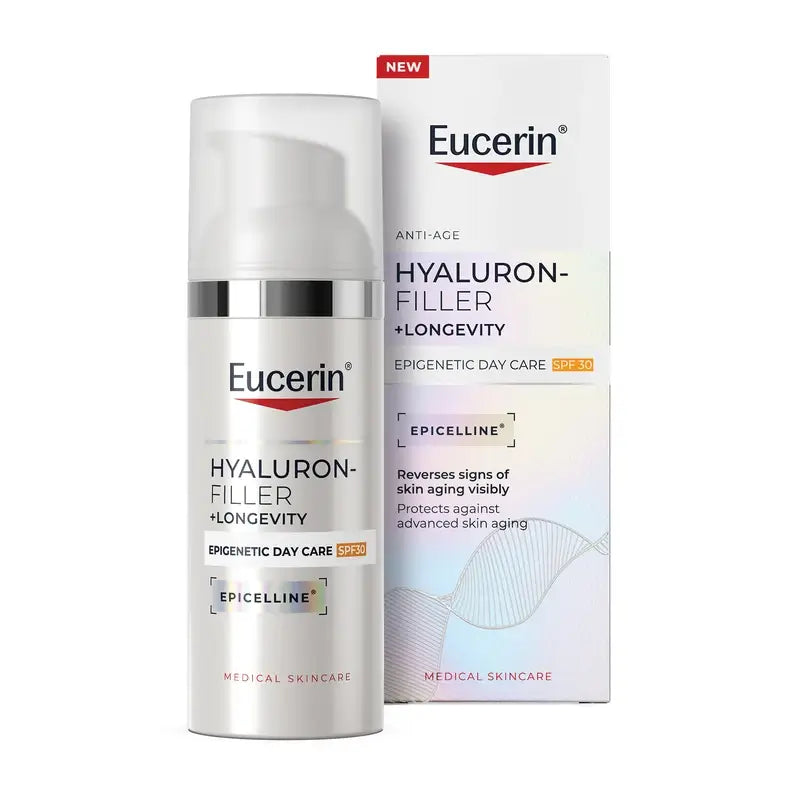 Eucerin Hyaluron-Filler + Longevity Epigenetic Tagescreme LSF 30, 50 ml