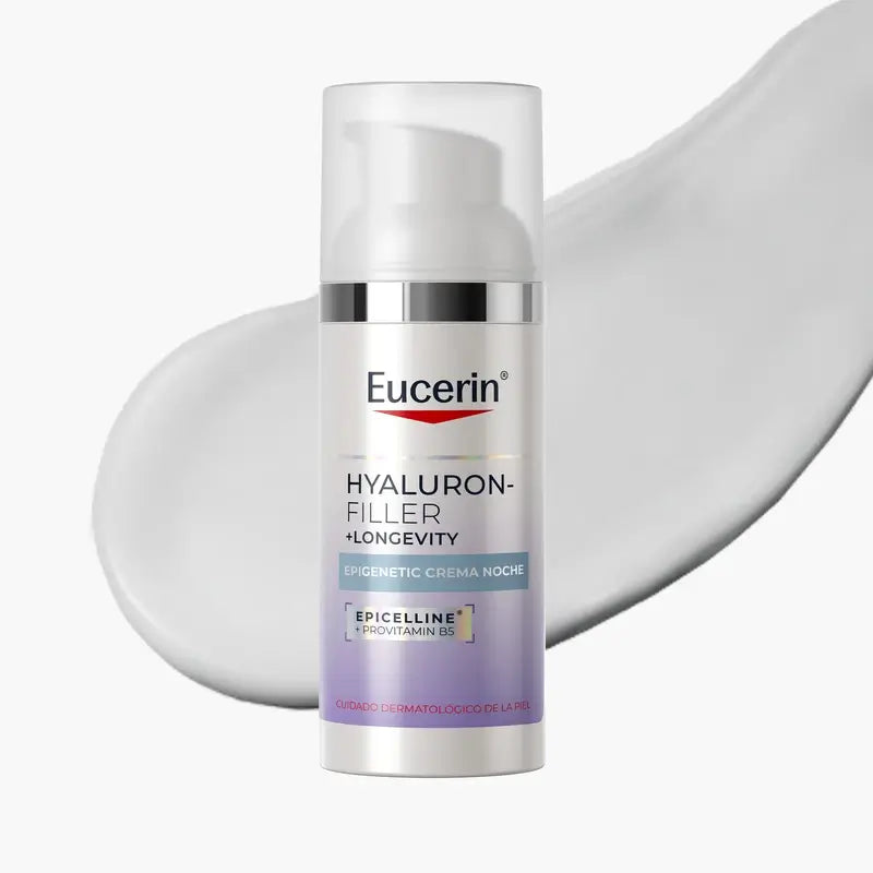 Eucerin Hyaluron-Filler + Longevity Epigenetic Nachtcreme, 50 ml