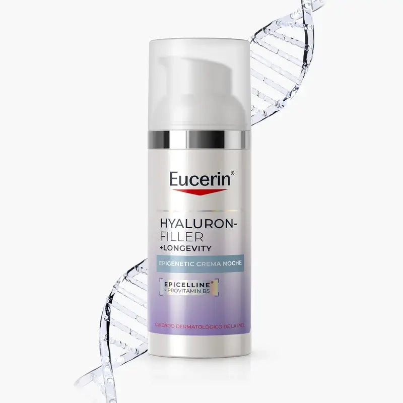 Eucerin Hyaluron-Filler + Longevity Epigenetic Nachtcreme, 50 ml