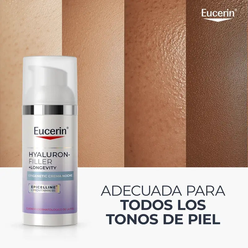 Eucerin Hyaluron-Filler + Longevity Epigenetic Nachtcreme, 50 ml