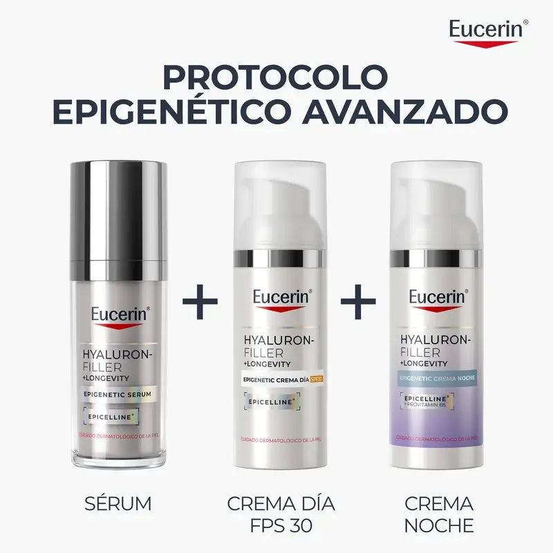 Eucerin Hyaluron-Filler + Longevity Epigenetic Nachtcreme, 50 ml