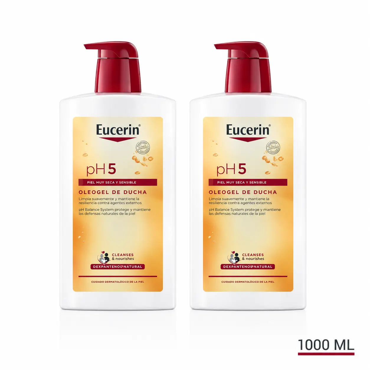 Eucerin Oleogel Duschgel Ph5, 1000 ml, Packung 2