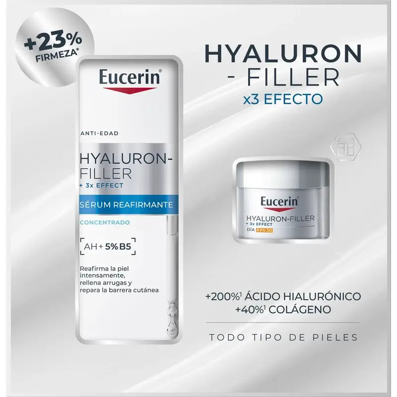 Eucerin Anti-Ageing Pack - Straffendes Serum 3D, 30 ml + Mini-Tagesgröße Fps 30, 20 ml