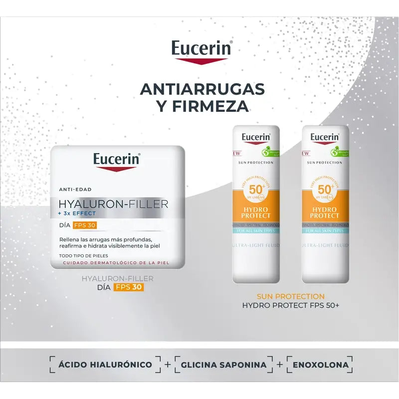 Eucerin Pack Anti-Ageing Hyaluron-Filler Tagescreme Fps 30 50Ml + 2 Minis Sun Hydro Protect Fps 50+ 2X5Ml