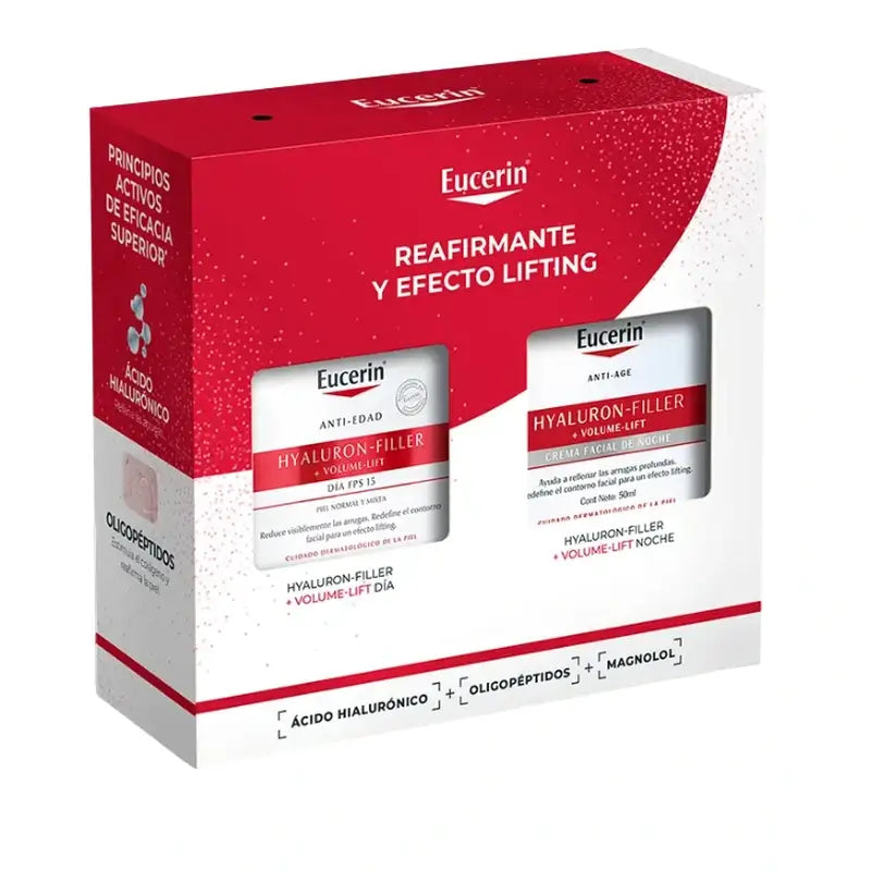 Eucerin Pack Anti-Ageing Hyaluron-Filler + Volumen-Lift Tagescreme Fps 15 50Ml + Nachtcreme 50Ml
