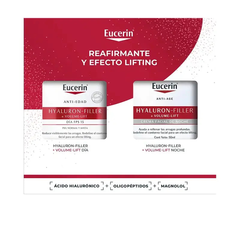 Eucerin Pack Anti-Ageing Hyaluron-Filler + Volumen-Lift Tagescreme Fps 15 50Ml + Nachtcreme 50Ml