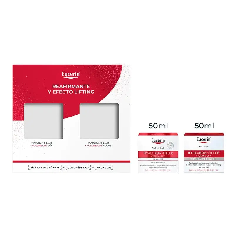 Eucerin Pack Anti-Ageing Hyaluron-Filler + Volumen-Lift Tagescreme Fps 15 50Ml + Nachtcreme 50Ml