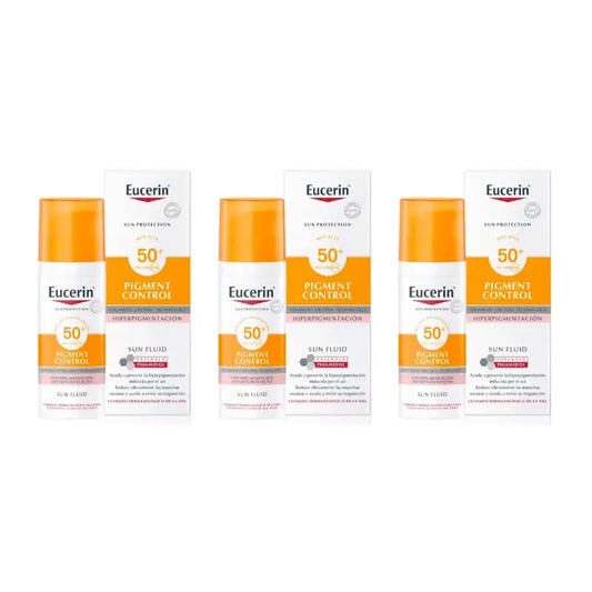 Eucerin Pigment Control Spf50+ Sonnenschutz Fluid, 3X50 Ml