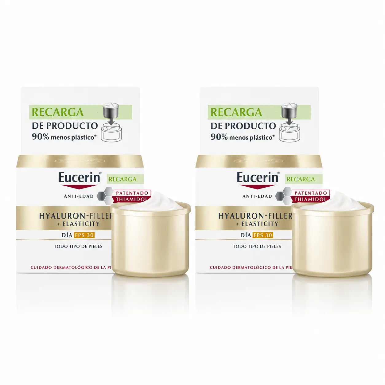 Eucerin Refill Tagescreme Spf30 Hyaluron Filler Elastizität , 50 Ml , Packung 2