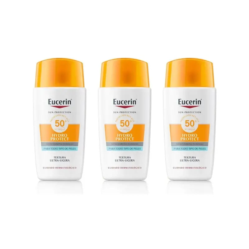 Eucerin Solar Gesicht Hydro Protect Fluid Spf50+, 3X50 Ml