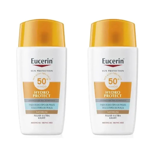 Eucerin Sun Face Hydro Protect Fluid SPF50+Getönt Mittel, 2x50 ml