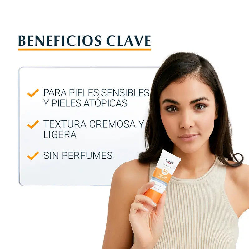 Eucerin Sensitive Protect Sonnencreme SPF50+, 50 ml
