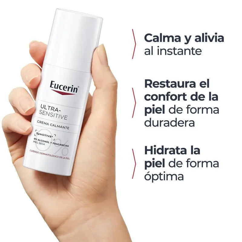 Eucerin Ultra-Sensitive Beruhigende Creme für trockene Haut, 50 ml