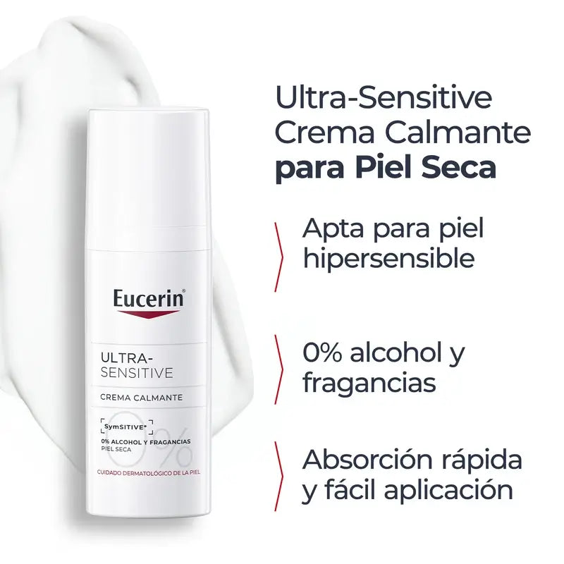 Eucerin Ultra-Sensitive Beruhigende Creme für trockene Haut, 50 ml