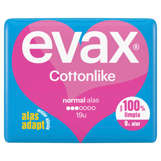 Evax Cottonlike Pads Normal Day mit Flügeln , 19 Stück