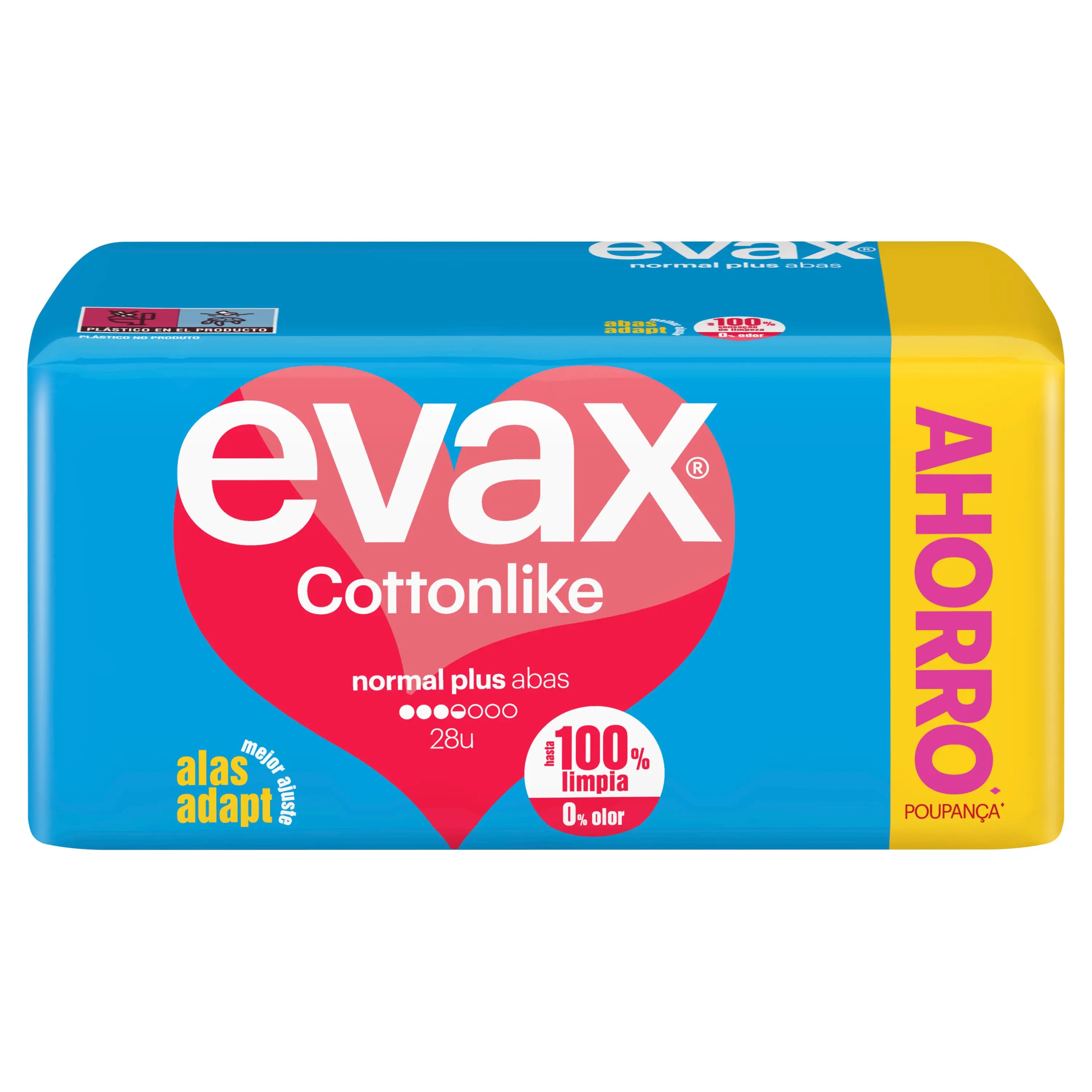 Evax Cottonlike Pads Normal Plus Mit Flügeln , 28 Stück
