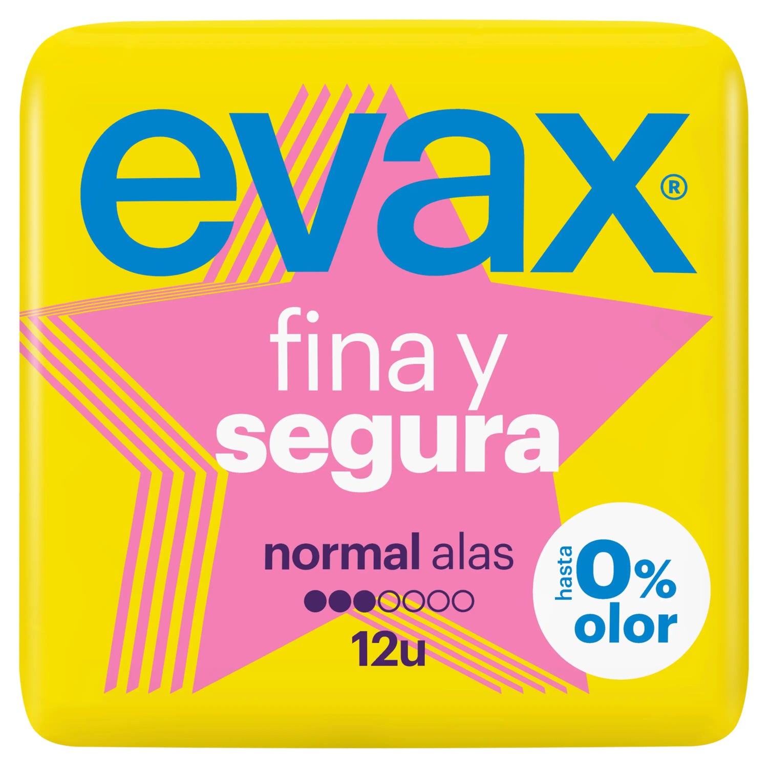 Evax Thin & Safe Compresses Normal mit Flügeln, 12 Stück