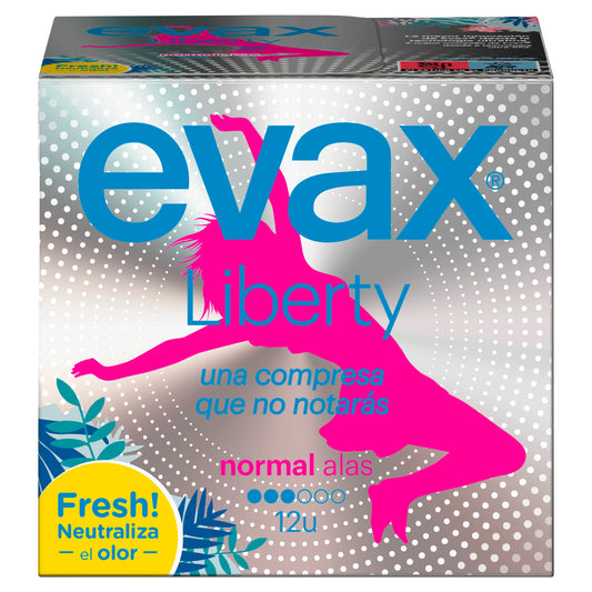 Evax Liberty Normal Pads mit Flügeln, 12 Stück
