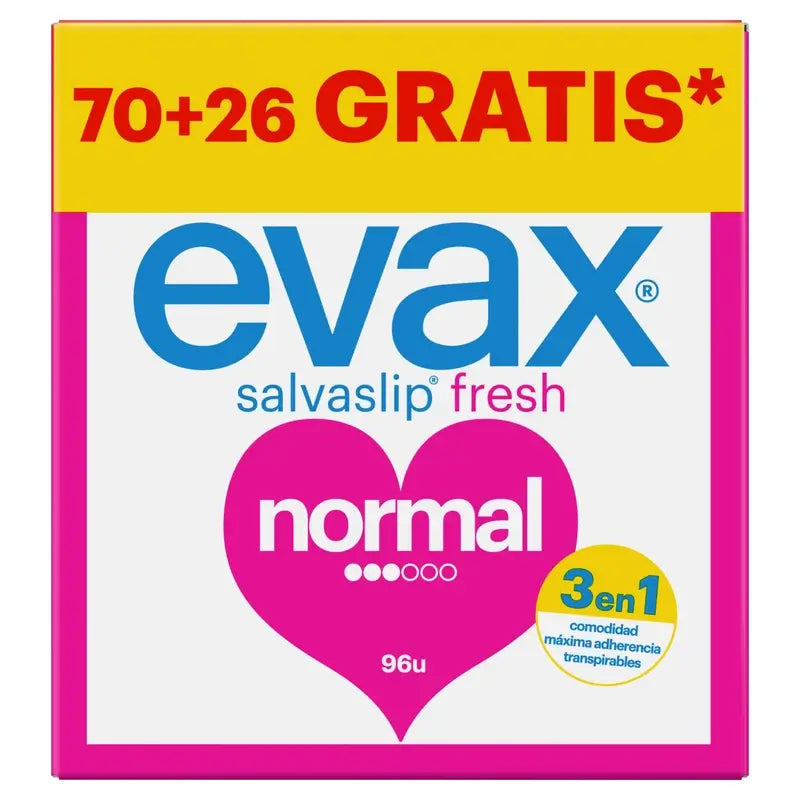 Evax Normal, Kein Geruch System, 96 Einheiten Slipeinlagen