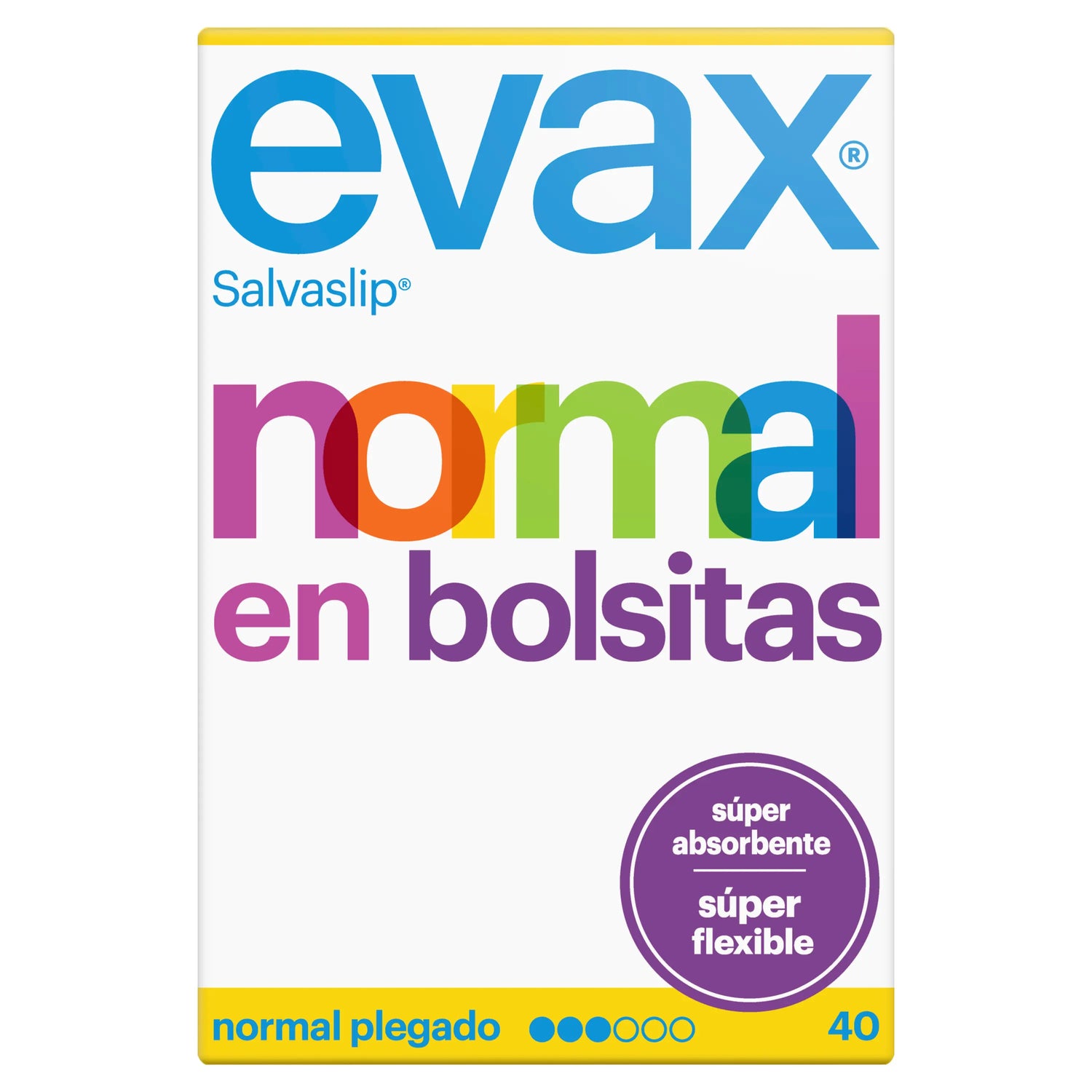 Evax Salvaslip Normal Superabsorbierende Slipeinlage Protegeslips, 40 Stück