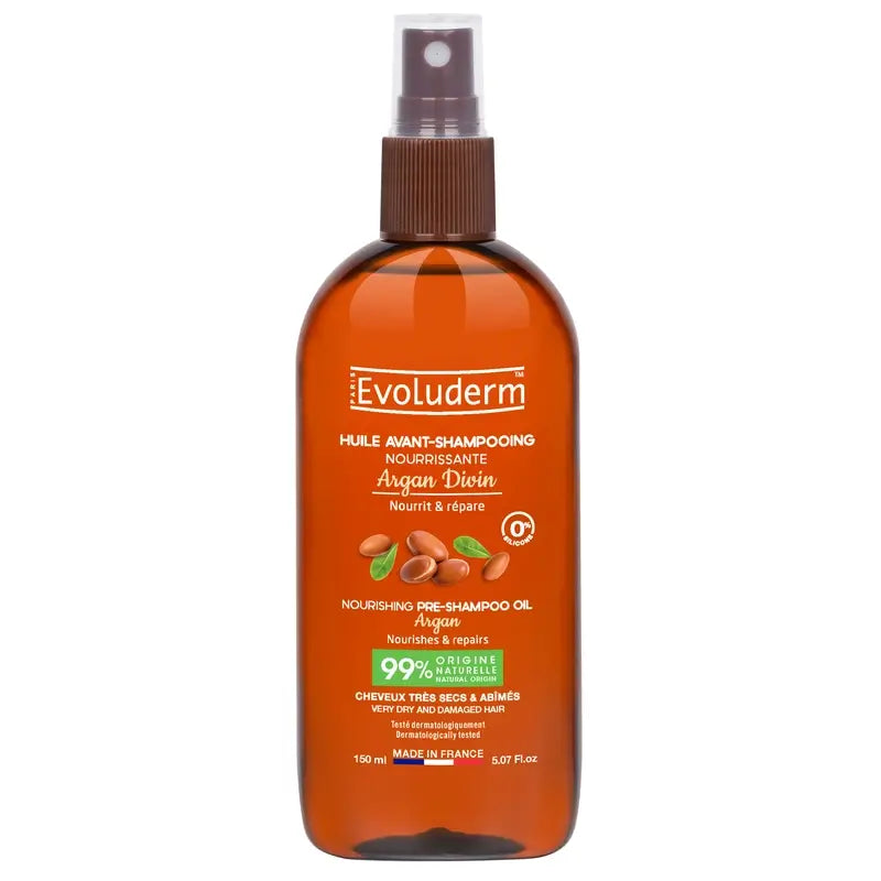 Evoluderm Argan Divin Pflegendes Pre-Shampoo Öl, 150 ml
