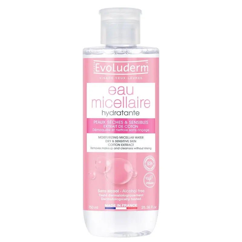 Evoluderm Cotton Micellar Water Cotton, 750 ml