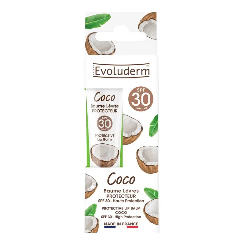Evoluderm Schützender Lippenbalsam - Kokosnuss / Spf 30, 15 ml